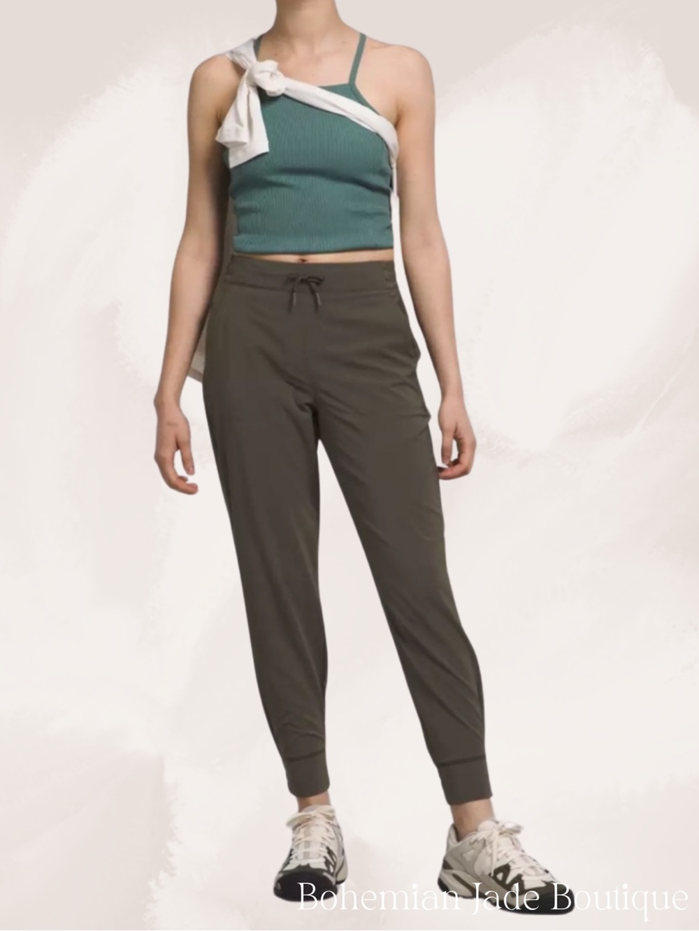 NWT The North Face Never Stop Wearing Joggers Women’s Small New Taupe Green